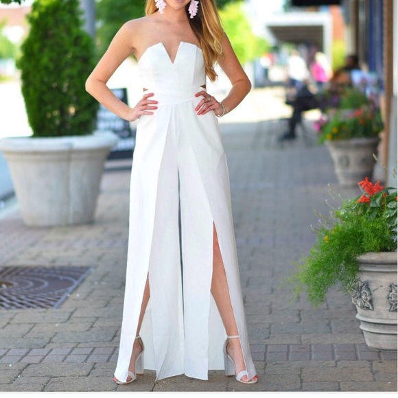 white formal romper